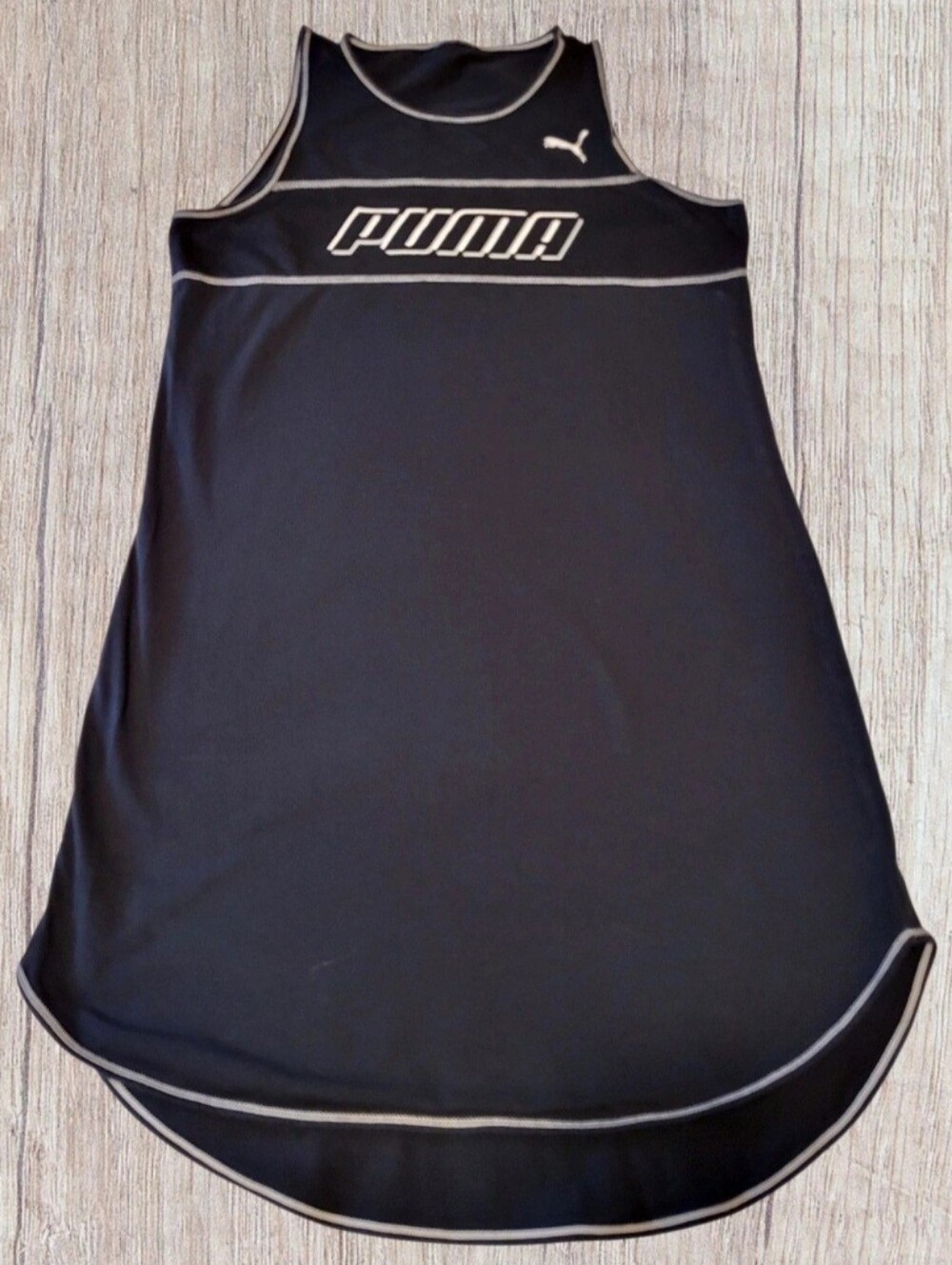 PUMA Black Athletic Tank Dress with White Piping